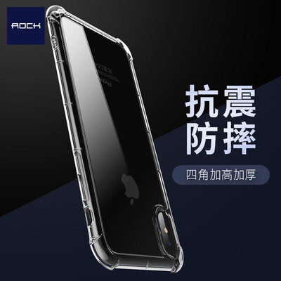 Rock ROCK Apple X 10 phone shell iPhoneX 10 protective sleeve transparent shatter-resistant silicone soft shell Crystal Shield Pro Series transparent
