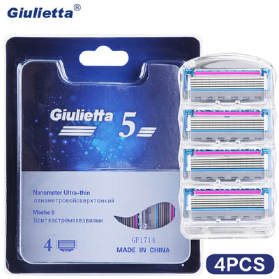 Giulietta 4pcs High Quality Face Care Shaving Razor Blade For Men Stainless Steel F5 Blades GF1714
Giulietta 4pcs High Quality Face Care Shaving Razor Blade For Men Stainless Steel F5 Blades GF1714