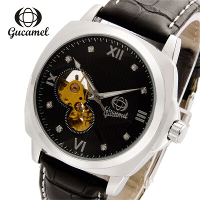 GUCAMEL Famous Brand Men Business Automatic Self Wind Watches Transparent Case Black Leather Band Mechanical Watches
GUCAMEL Famous Brand Men Business Automatic Self Wind Watches Transparent Case Black Leather Band Mechanical Watches