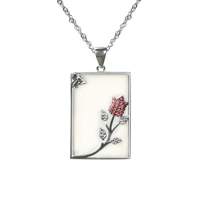 JingTian jewelry Agate jade medullary pendant S925 silver inlaid chalcedony rectangular pendant the Girl's necklace
JingTian jewelry Agate jade medullary pendant S925 silver inlaid chalcedony rectangular pendant the Girl's necklace