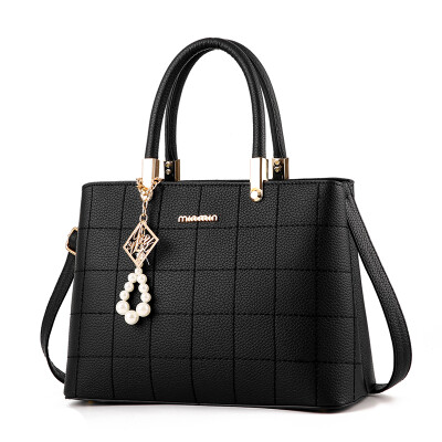 

Women's Handbag Classic Elegant Solid Color Plaid Embossed Bag