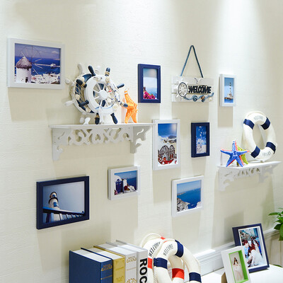Du Meiyi photo wall with shelf frame photo frame wall 8 box creative combination photo wall European living room photo frame wall environmental protection moisture in the Mediterranean 
Du Meiyi photo wall with shelf frame photo frame wall 8 box creative combination photo wall European living room photo frame wall environmental protection moisture in the Mediterranean
