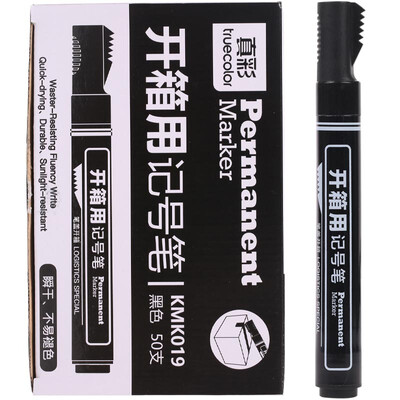 TRUECOLOR black quick-drying round pen head logistics oily marker big head pen express out of the box 50 box KMK019
TRUECOLOR black quick-drying round pen head logistics oily marker big head pen express out of the box 50 box KMK019