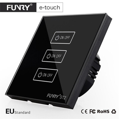 FUNRY ST2 3Gang EU Standard Touch Switch Lighting Luxury Tempered Glass Panel 170-240V 7-200W/gang
FUNRY ST2 3Gang EU Standard Touch Switch Lighting Luxury Tempered Glass Panel 170-240V 7-200W/gang