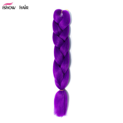 Ishow 24inch Synthetic Braiding Hair Pure Color HighTemperature KanekalonJumbo Braid Hair Extensions Crochet Yaki Texture 1pc/100g
Ishow 24inch Synthetic Braiding Hair Pure Color HighTemperature KanekalonJumbo Braid Hair Extensions Crochet Yaki Texture 1pc/100g