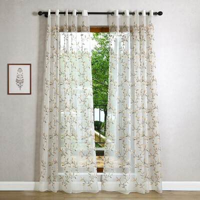 2016 RuralPastoral Chiffon Sheer Curtain Home Villa Window Decor Screen Luxury Fashion Leaf Embroidered Tulle Bedroom Curtains
2016 RuralPastoral Chiffon Sheer Curtain Home Villa Window Decor Screen Luxury Fashion Leaf Embroidered Tulle Bedroom Curtains