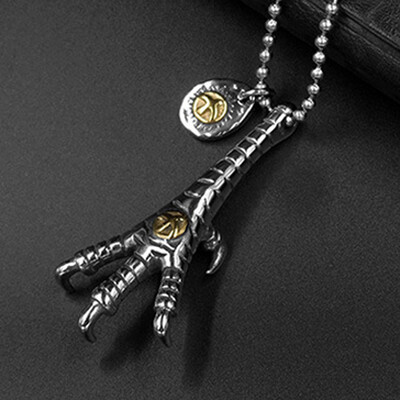 Mens Punk style Clavicle Chain eagle claw Pendant Neckalce Titanium steel Personality Ornaments Jewelry
Mens Punk style Clavicle Chain eagle claw Pendant Neckalce Titanium steel Personality Ornaments Jewelry