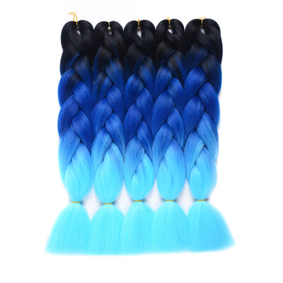 Synthetic Jumbo Braid Hair 5pcs/lot High Temperature Kanekalon Fiber for Twist Braiding Hair (24", Black-rogalblue-sky blue
Synthetic Jumbo Braid Hair 5pcs/lot High Temperature Kanekalon Fiber for Twist Braiding Hair (24", Black-rogalblue-sky blue