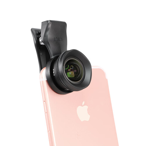 思锐（SIRUI）手机广角镜头 华为苹果6s 7P 8 iphoneX 专业拍照手机通用外置镜头 黑色