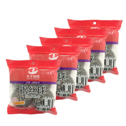 京东超市天平朝晖 钢丝球清洁球20只装锅刷4只5袋TP-4308