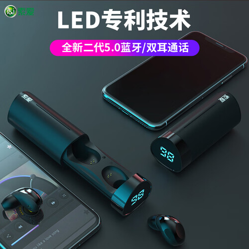 索爱（soaiy）F3 真无线蓝牙耳机 商务入耳式 立体声 蓝牙耳5.0 迷你运动跑步重低音苹果安卓手机通用