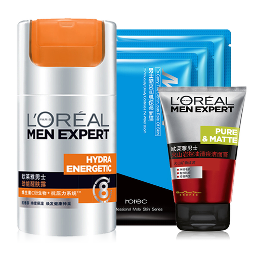 欧莱雅（L'OREAL） 男士护肤品补水保湿抗痘亮肤护脸霜擦脸油乳液面霜控油爽肤水润肤露化妆品 8重功效劲能醒肤露50ml