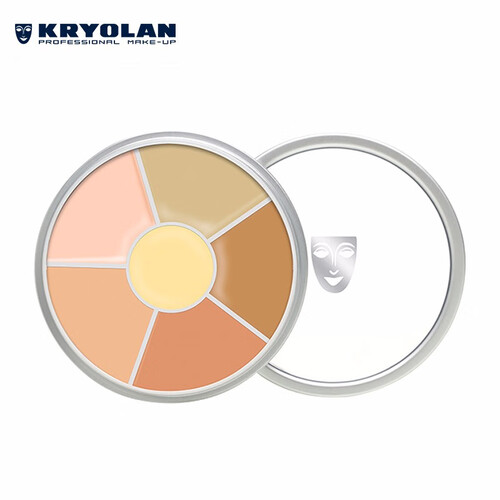 海囤全球KRYOLAN歌剧魅影德国面具盖世英雄六色遮瑕盘膏粉底液粉饼拼盘遮盖痘痘黑眼圈红血丝细纹修容高光阴影 # Correction基础色