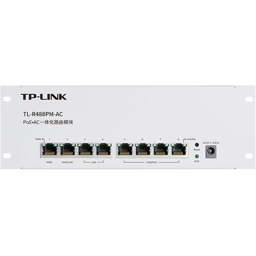 TP-LINK TL-R488PM-AC PoE·AC一体化路由模块 内置AC功能 PoE供电 双WAN口 APP管理