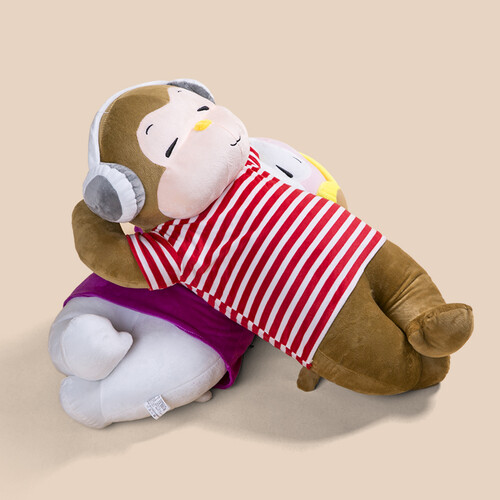 礼无忧 送女友猴子公仔音乐抱枕毛绒玩具送男友女朋友生日礼物女生闺蜜同学实用创意礼品午休神器