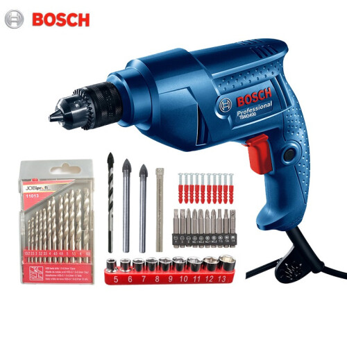 博世（BOSCH）电钻家用手电钻TBM3400/GBM340电动螺丝刀多功能套装调速正反转电动工具 TBM3400钻头套装