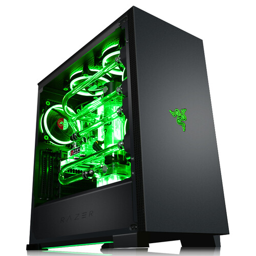 战争磨坊八核AMD R7 2700X/RTX2060/RTX2070雷蛇分体水冷主机游戏台式电脑整机 配置一/RTX2060