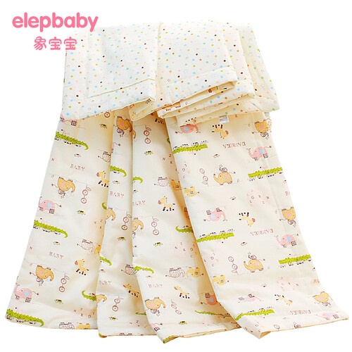 京东超市象宝宝（elepbaby）儿童夏凉被婴儿被子幼儿园被褥全棉空调被幼儿园被子120X150CM(动物开会)