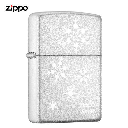 之宝(Zippo)打火机 5朵雪花 丝绒蚀刻镜面填充ZBT-1-5 煤油防风火机