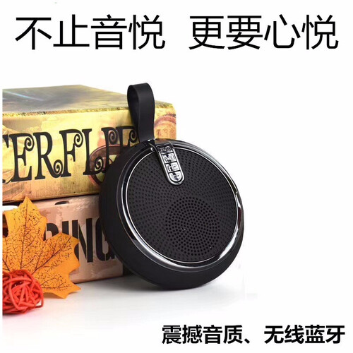 务晓 无线蓝牙音响 震撼音效低音炮可插卡音乐播放器 户外便携小音箱 适用于苹果安卓vivo华为等 黑色