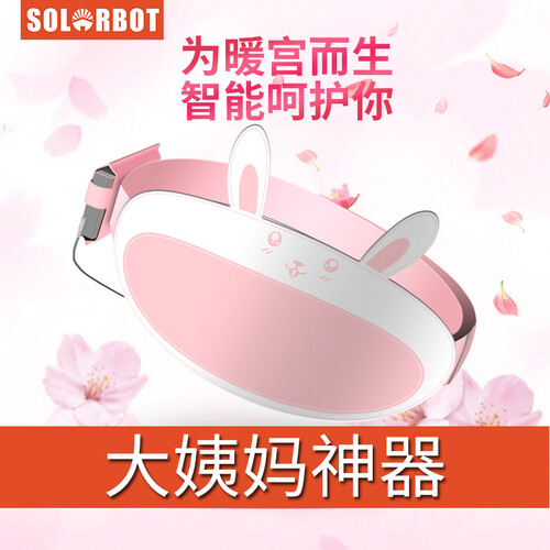 日本Solorbot大姨妈神器创意暖心礼品女生月经例假痛经神器送女朋友生日七夕情人节礼物送老婆闺蜜 粉色小兔款（送充电宝+艾草包）