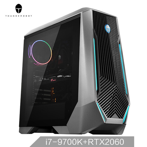 雷神（ThundeRobot）911黑武士Ⅱ 吃鸡游戏台式水冷电脑主机（i7-9700K 16G RTX2060 2T+512G NVMe Win10）