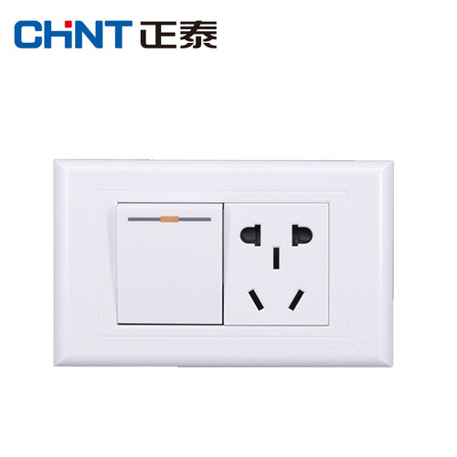 正泰118型5G开关插座面板五孔一开插座面板三四开单双控开关十五 二位一开五孔