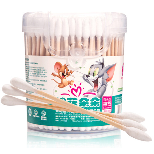 京东超市棉花朵朵 医用棉签 双头 盒装200支