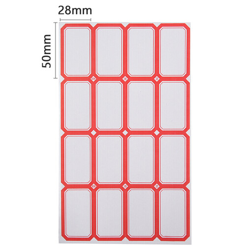 正彩  递乐 960枚50mm×28mm不干胶标签贴纸自粘性标贴 16枚/张 60张/包 4608红色