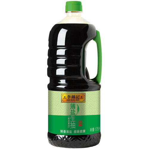 京东超市李锦记 酱油 薄盐生抽 少盐多鲜酱油 1.75L