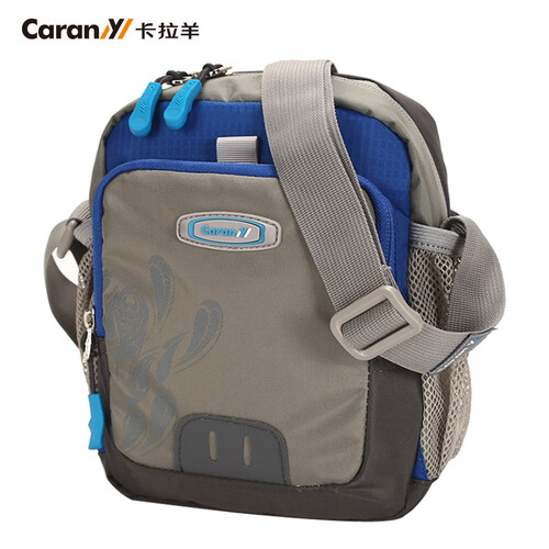 卡拉羊斜挎包男包休闲户外运动单肩包女手提旅游斜跨背包小包包 C4678宝蓝小号