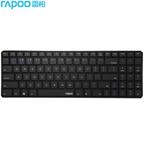 雷柏（Rapoo） E9300 键盘 无线蓝牙键盘 办公键盘 超薄便携键盘 98键 电脑键盘 平板ipad键盘 黑色