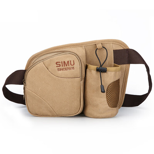 思牧（SIMU）腰包 骑行登山户外多功能运动水壶腰包可放5.7英寸手机 1610卡其色