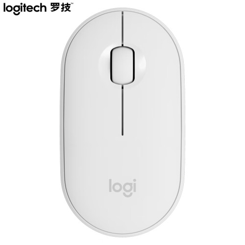 罗技（Logitech）Pebble鹅卵石 鼠标 无线蓝牙鼠标 办公鼠标 静音鼠标 女性鼠标 便携鼠标 对称鼠标 米白色