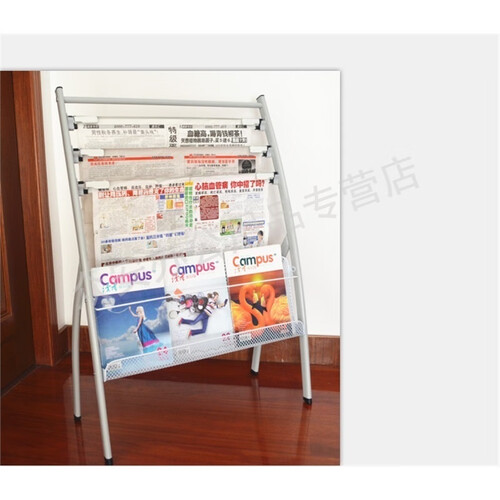 浪华金属灰白-3报刊架报纸夹架书报架杂志架资料展示架宣传架 723 -3