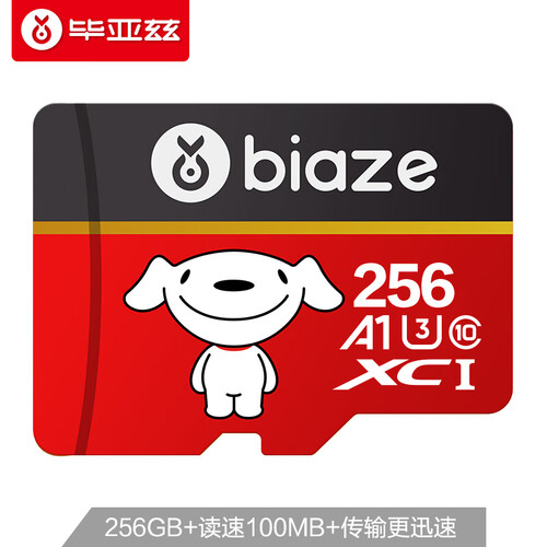 【京东JOY联名款】BIAZE 256GB TF（MicroSD）存储卡 U3 C10 A1 4K V30读速100MB/s行车记录仪监控手机内存卡