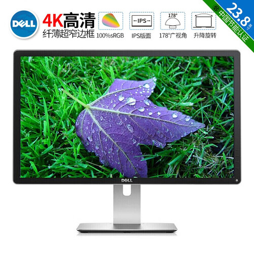 戴尔（DELL） P2415Q 23.8英寸 4K高分旋转升降IPS屏 液晶电脑显示器24 HDMI