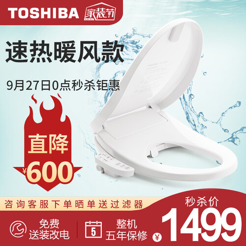 东芝（TOSHIBA）智能马桶盖 洁身器 速热电子坐便器 日本监制 PLUS升级版AA