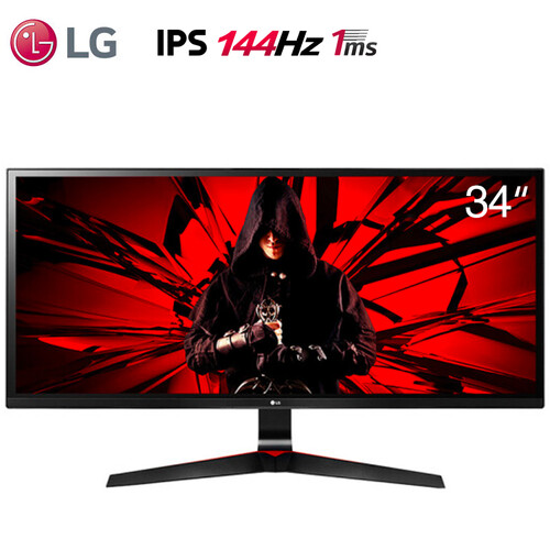 LG 34英寸 21:9 超宽 曲面 带鱼屏 IPS 144Hz 电竞显示器 FreeSync 支持1ms响应 升降底座 电竞屏 34UC79G