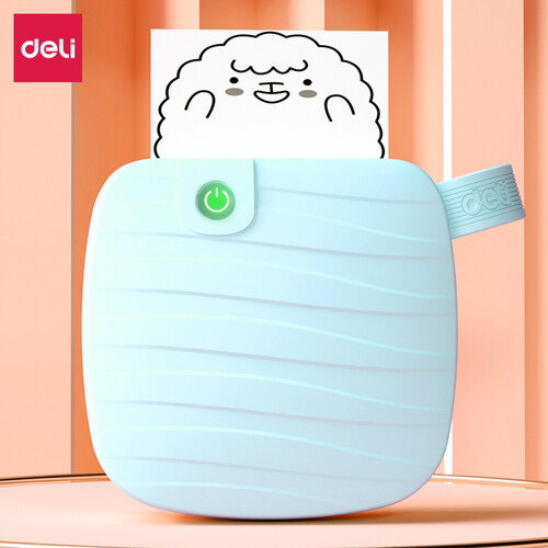得力(deli)X1相印宝喵喵机不干胶便携蓝牙热敏打印机 便签照片错题备忘交友口袋打印机 浅草绿