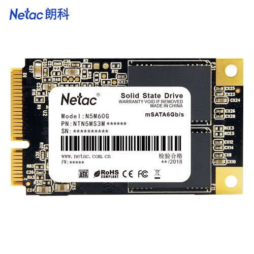 朗科（Netac）60GB SSD固态硬盘 mSATA接口 N5M/纤薄小巧 动力强劲