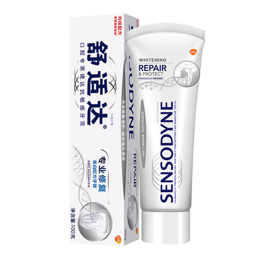 京东超市舒适达抗敏感专业修复Novamin骨 再生技术美白牙膏 专业牙齿修复100g