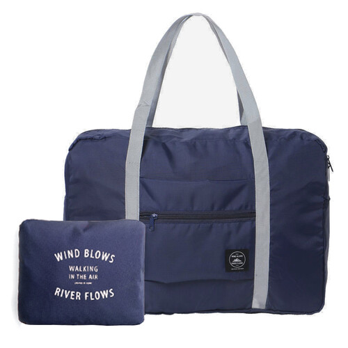 柯锐迩  便携可折叠拉杆箱收纳包 旅行出差整理袋单肩手提购物包 方便收纳搬家袋 深蓝