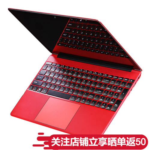 得峰（Deffad）酷睿I3双核升新款奔腾四核 微边框键盘镜面全面屏 超轻簿本游戏本 办公笔记本电脑 红色-WIN7/10+ 8G内存+SSD128G