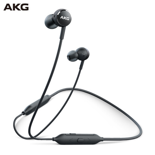 AKG Y100 WIRELESS 颈挂式无线蓝牙耳机 入耳式运动 手机游戏磁吸环境感知音乐耳机 石墨黑