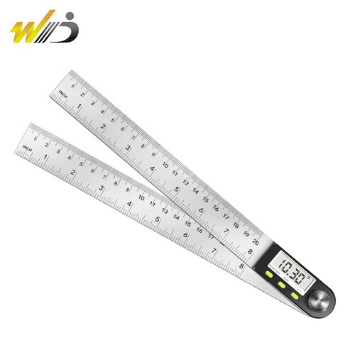 韦度（WD） 数显角度尺 不锈钢电子角度规 量角器 角尺测量仪 0-200mm