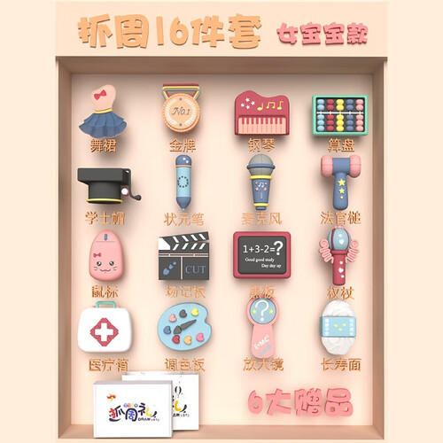 京东超市生日礼物宝宝周岁抓周用品男宝女宝一周岁纪念抓周硅胶可抓可咬玩具套装周岁礼物新年礼物送孩子礼物礼盒包装 软胶女宝宝16件套【可抓可咬+送5件...