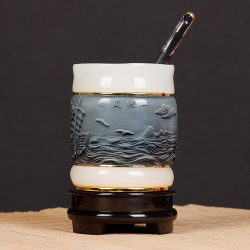 京东超市礼丰 办公桌摆件 办公室笔筒 商务礼品 家居办公室创意装饰品 送老师礼物 一帆风顺