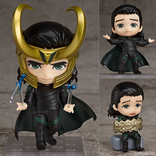 小生活妖精铺GSC粘土人诸神黄昏雷神3Thor洛基Loki866#Q版可换脸公仔手办模型创意礼品 866#洛基 国产