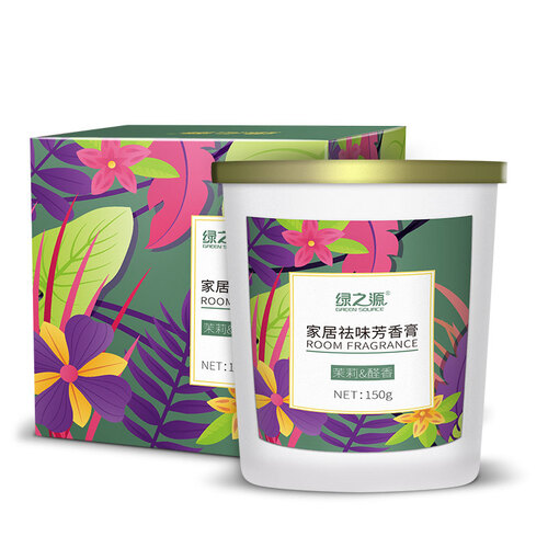 绿之源 家居祛味芳香膏（茉莉&醛香）空气清新剂室内卧室新车固体芳香球清香去除异味卫生间厕所除臭